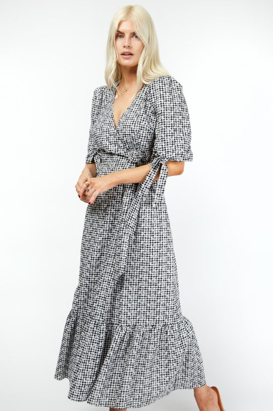 Little Mistress Gingham Midaxi Dress