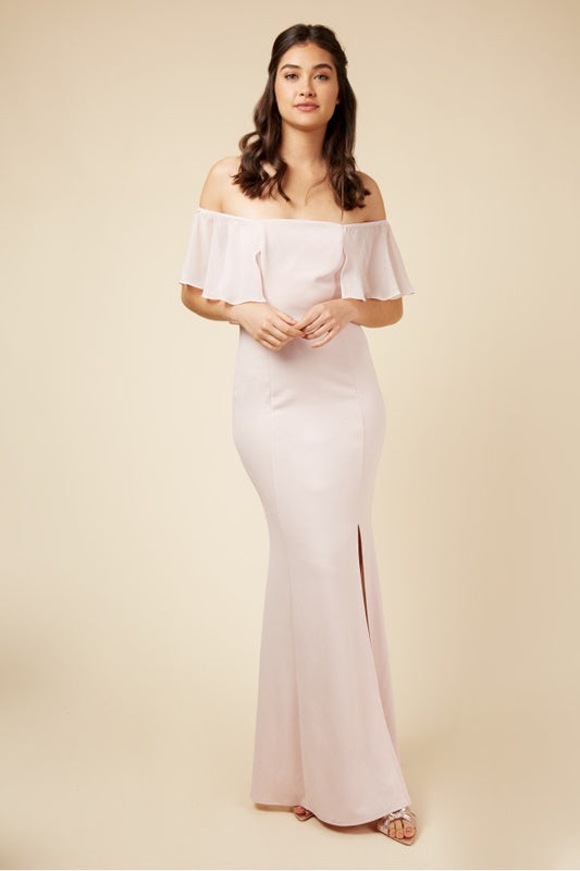 Little Mistress Nude Bridesmaid Dress