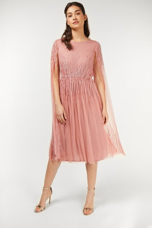 Little Mistress Pink Midi Dress