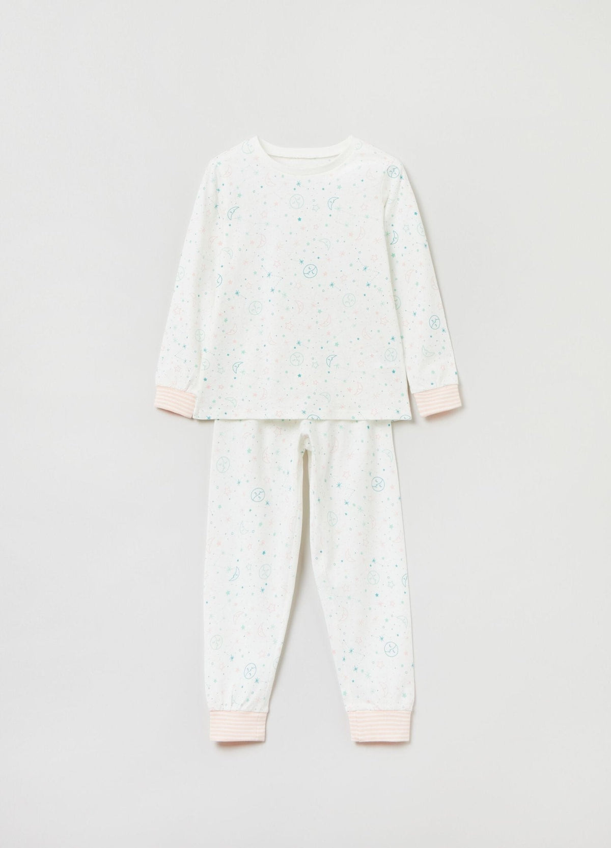 OVS Cotton Pyjamas With Moon And Stars Print