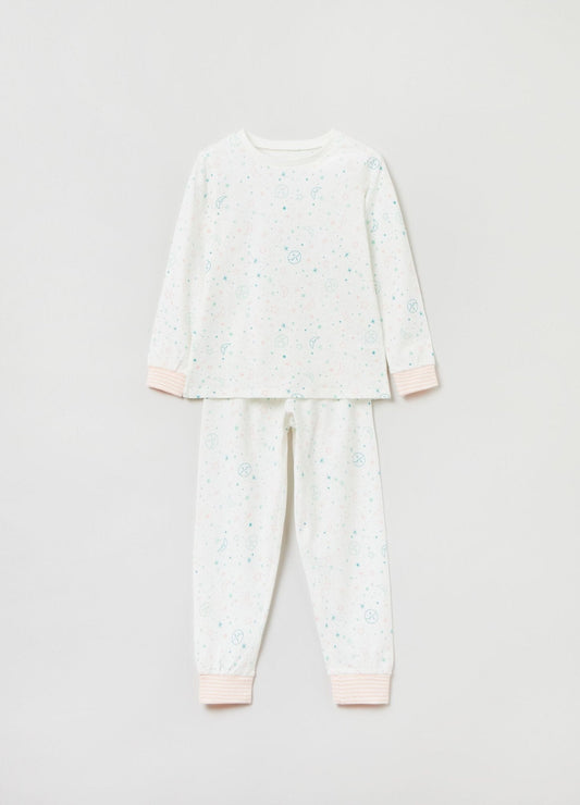 OVS Cotton Pyjamas With Moon And Stars Print