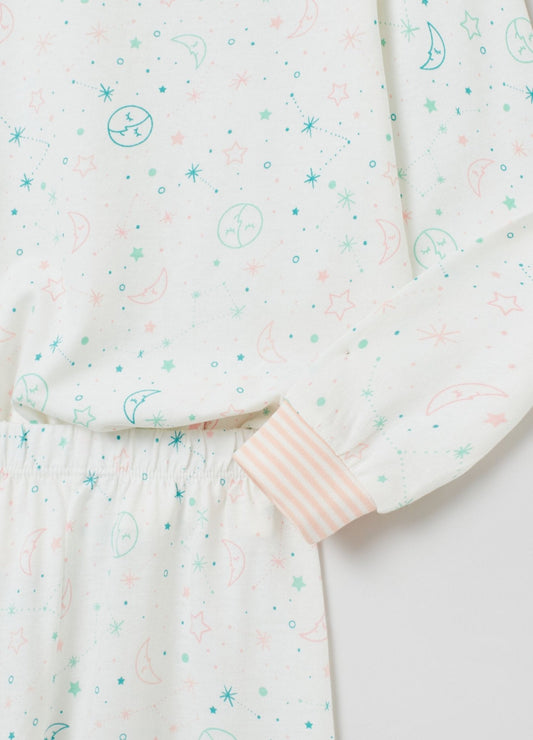 OVS Cotton Pyjamas With Moon And Stars Print