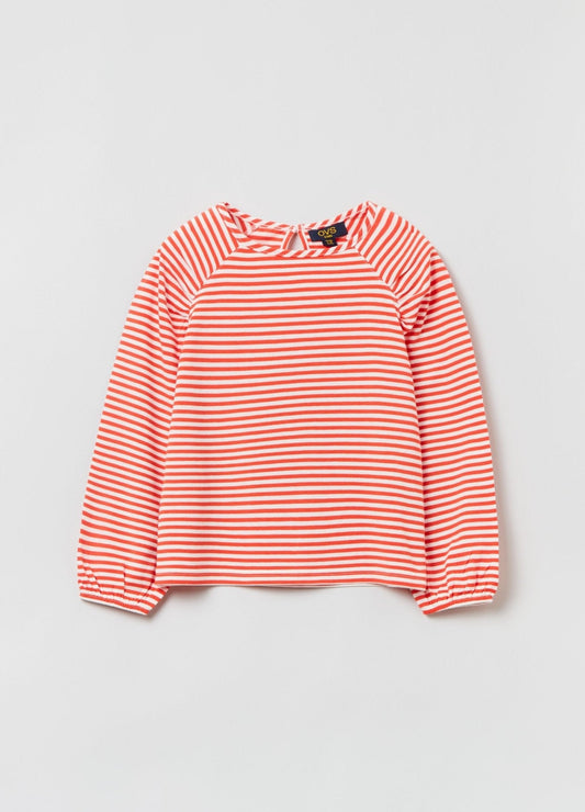 OVS Stretch Cotton T-shirt With Stripes